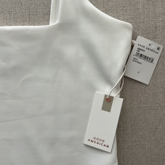 GOOD AMERICAN White Modern Tank Scuba Bodysuit Size Large - Picture 10 of 12